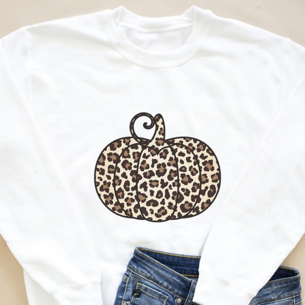 Leopard Print Pumpkin Sweatshirt
